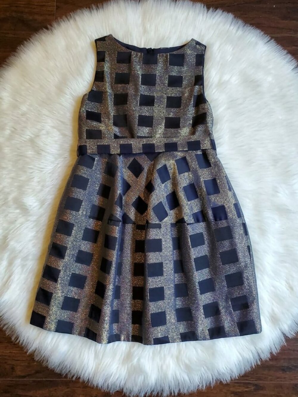 Crewcuts Black and Silver Dress Size 5